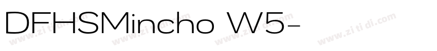DFHSMincho W5字体转换